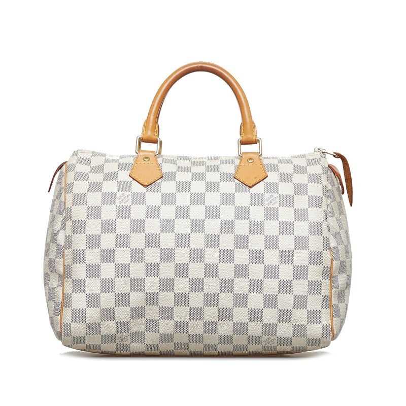 LOUIS VUITTON Damier Azur Speedy 30 Boston Bag - Image 9