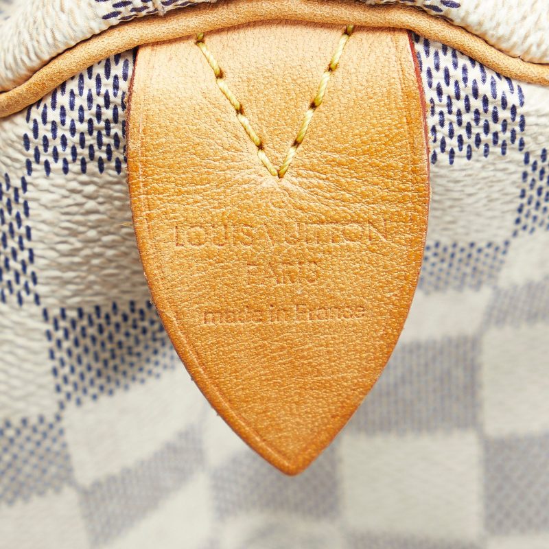 LOUIS VUITTON Damier Azur Speedy 30 Boston Bag - Image 5