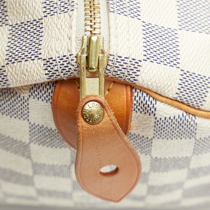 LOUIS VUITTON Damier Azur Speedy 30 Boston Bag - Image 7