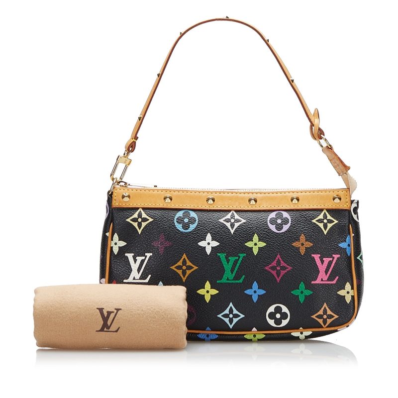 Louis Vuitton Pochette Accessoires Black Multicolor Monogram - Image 9