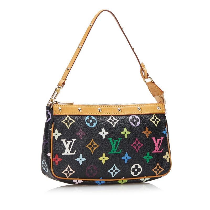 Louis Vuitton Pochette Accessoires Black Multicolor Monogram - Image 2