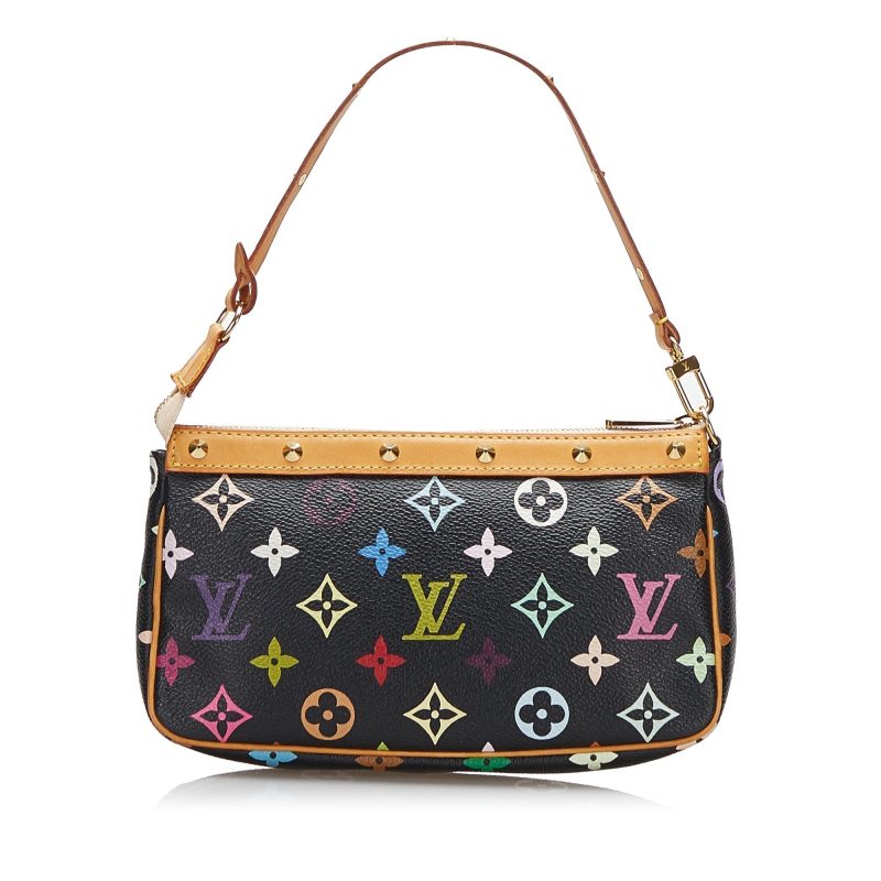 Louis Vuitton Pochette Accessoires Black Multicolor Monogram - Image 3