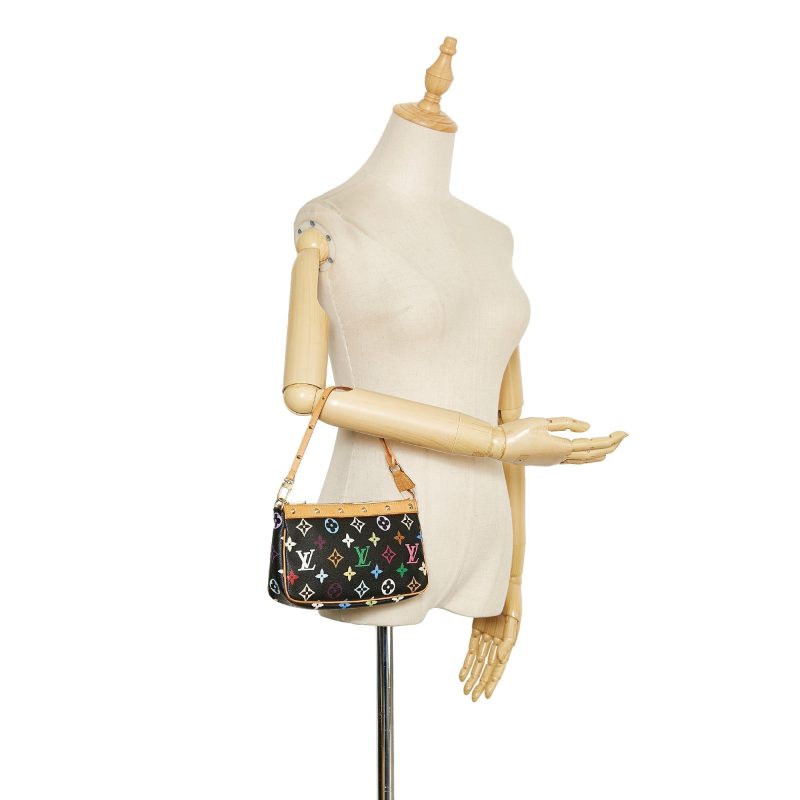 Louis Vuitton Pochette Accessoires Black Multicolor Monogram - Image 8