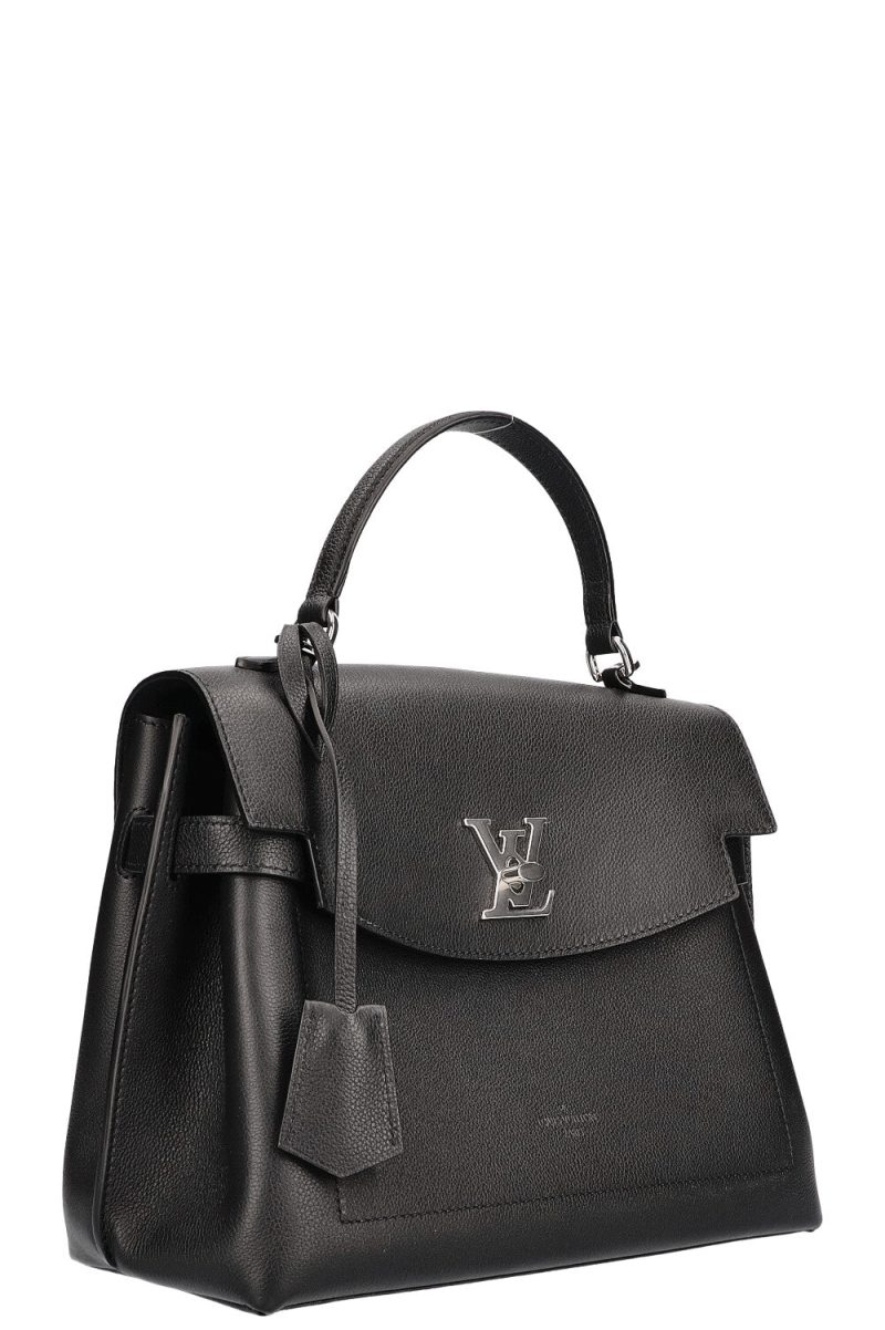 Louis Vuitton Lock Me Ever MM Handbag Black Leather - Image 3