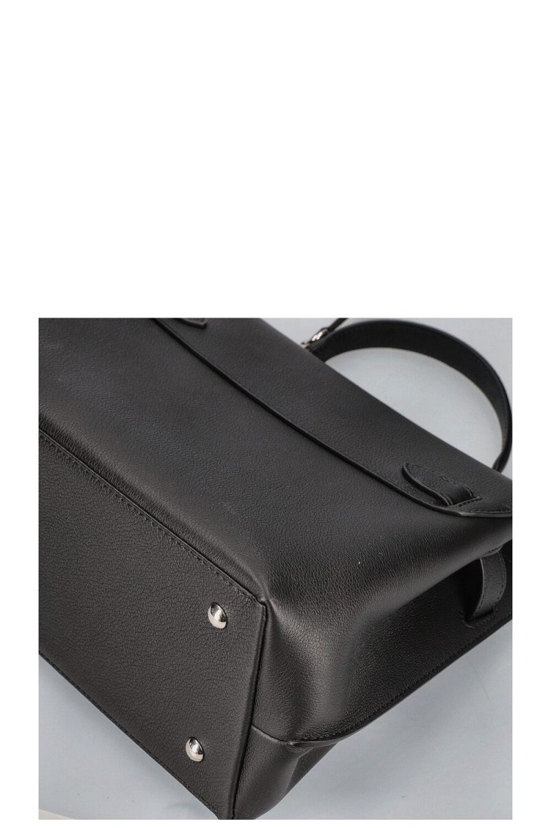 Louis Vuitton Lock Me Ever MM Handbag Black Leather - Image 10