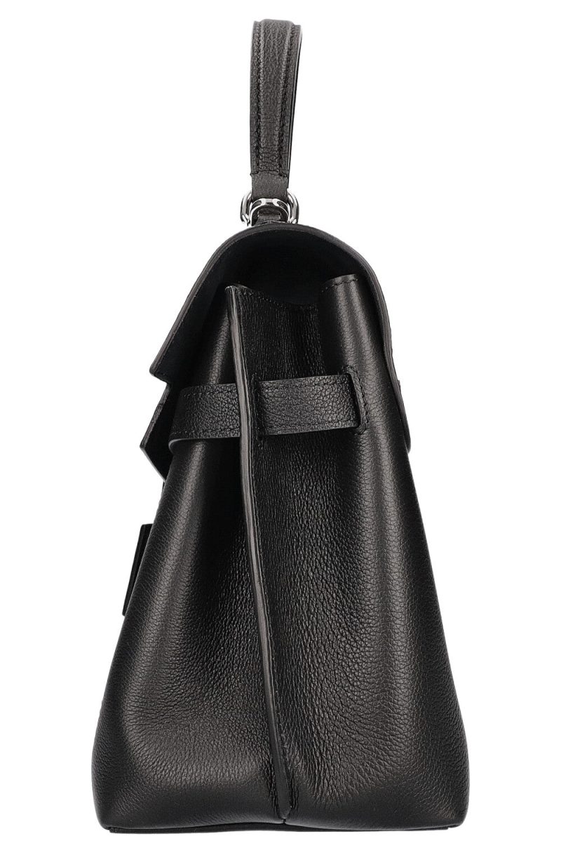 Louis Vuitton Lock Me Ever MM Handbag Black Leather - Image 5