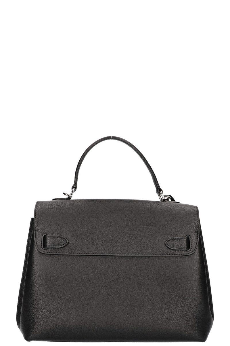 Louis Vuitton Lock Me Ever MM Handbag Black Leather - Image 4