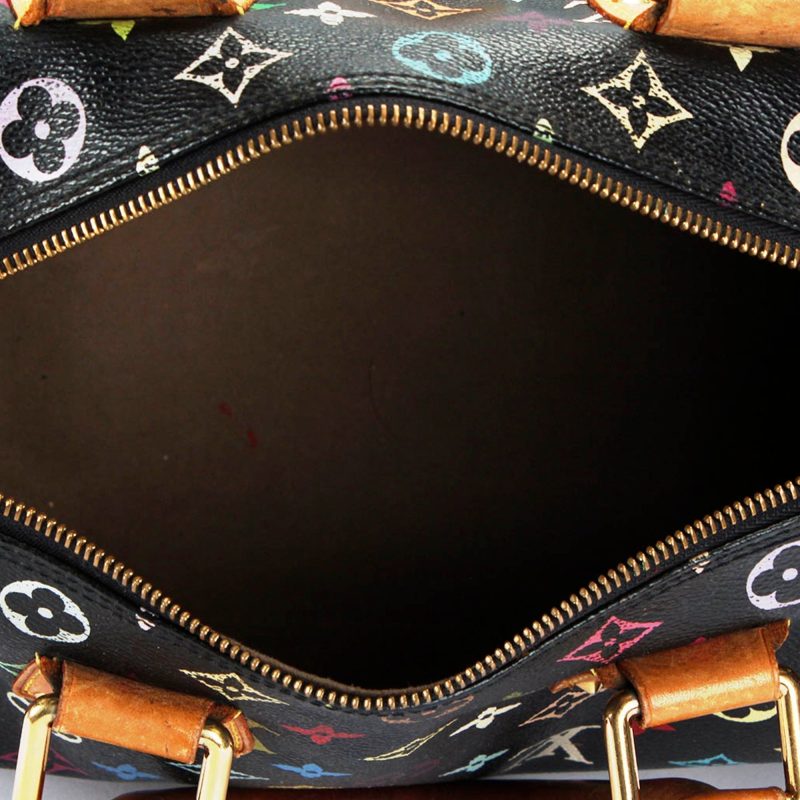 Louis Vuitton Speedy 30 Black Multicolor Monogram Canvas - Image 4