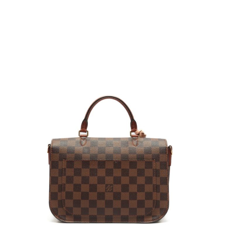 LOUIS VUITTON Beaumarchais Damier Ebene & Light Pink Top Handle - OUTLET FINAL SALE - Image 2