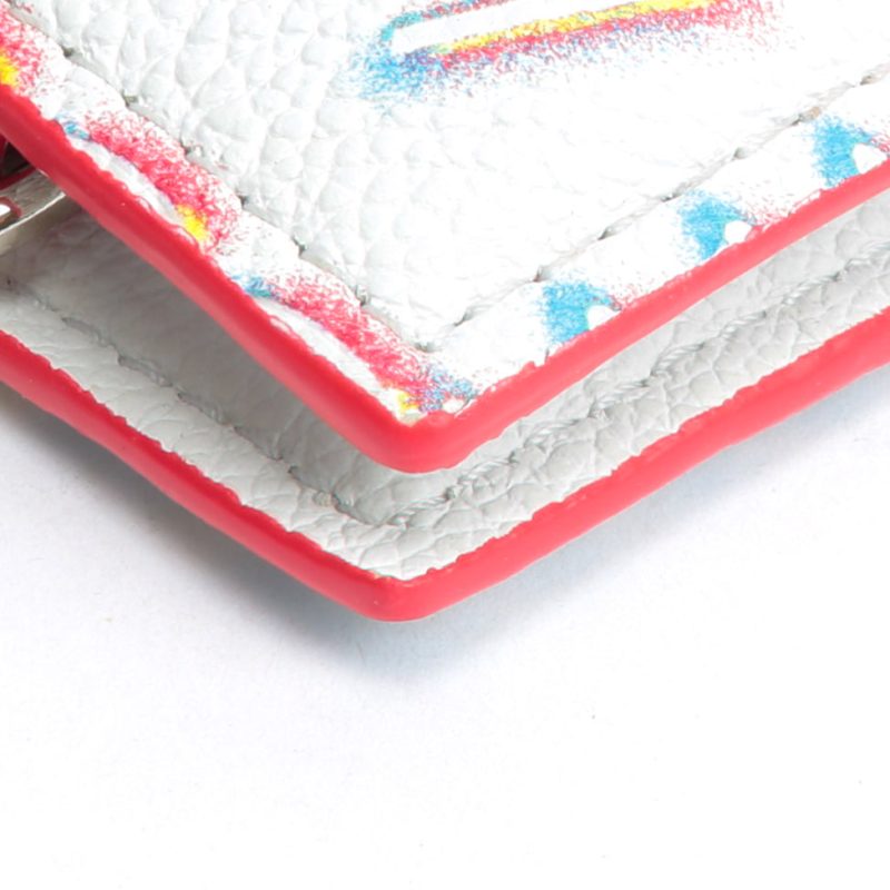 Louis Vuitton White Damier Spray Double Zipped Card Holder - Image 9