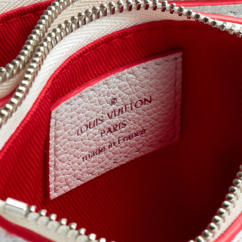 Louis Vuitton White Damier Spray Double Zipped Card Holder - Image 16