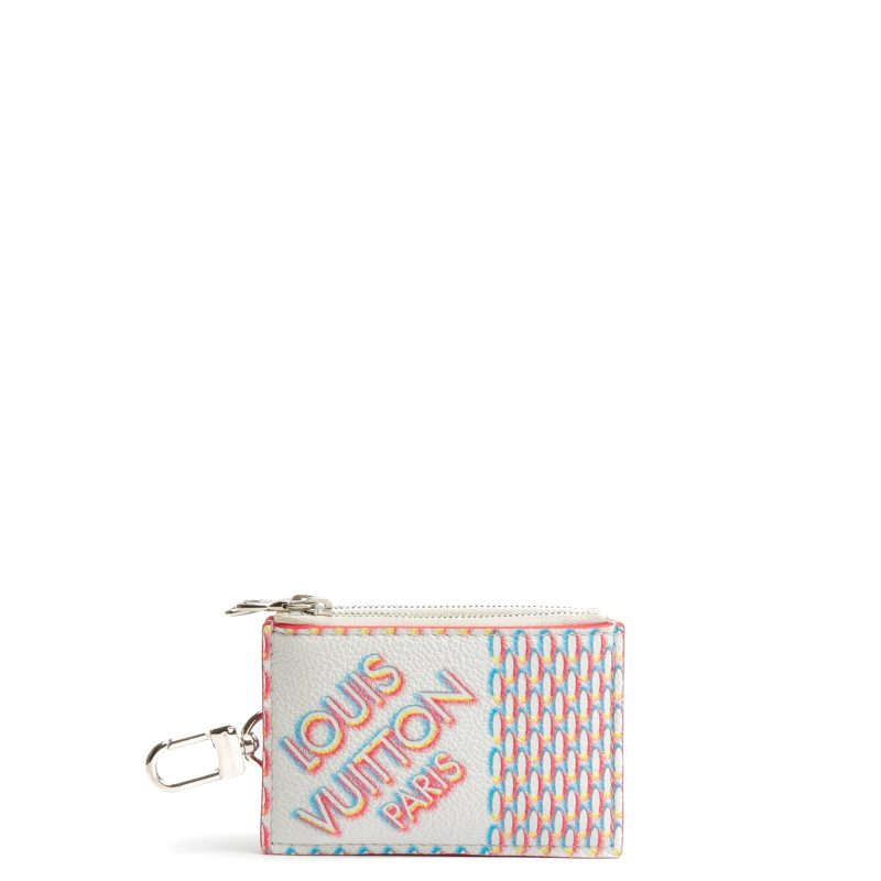 Louis Vuitton White Damier Spray Double Zipped Card Holder - Image 17