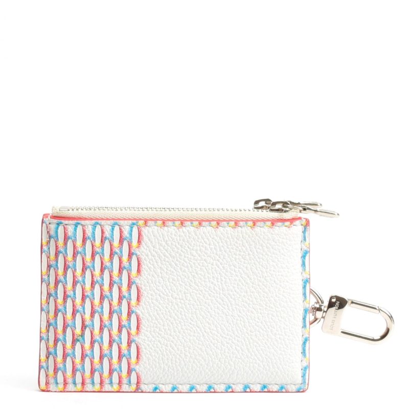 Louis Vuitton White Damier Spray Double Zipped Card Holder - Image 4