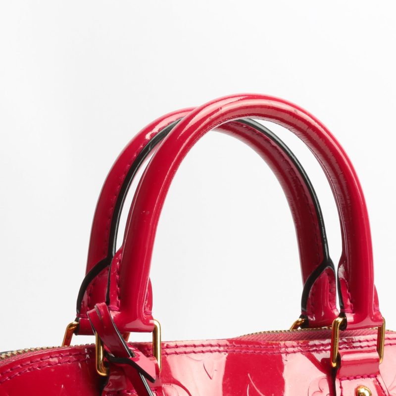 LOUIS VUITTON Monogram Vernis Alma MM Red - Image 13