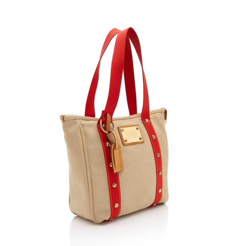 Louis Vuitton Canvas Antigua Cabas MM Tote (SHF-zkEfXc)
