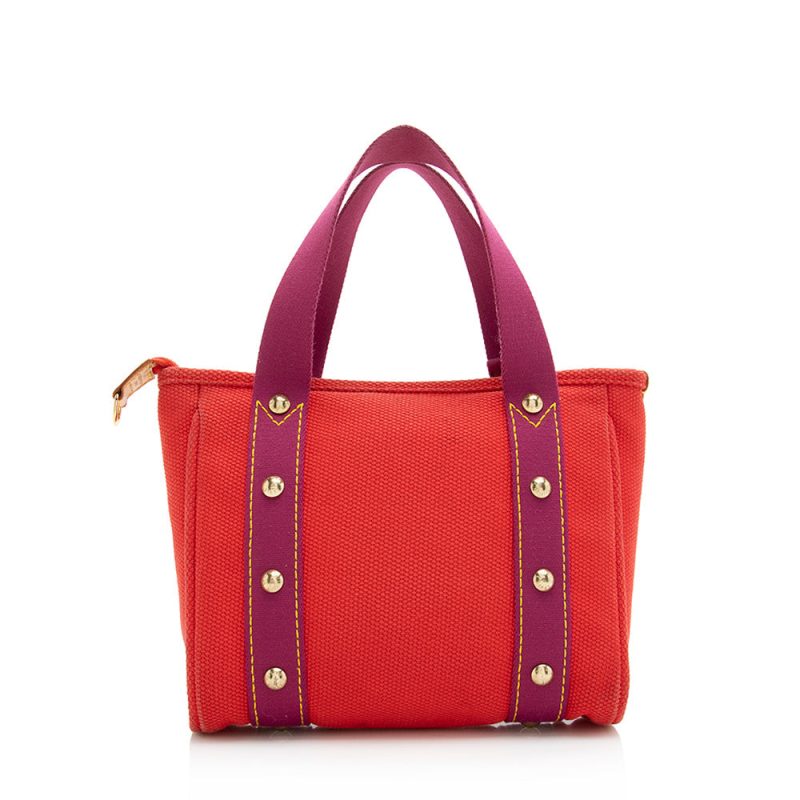 Louis Vuitton Canvas Antigua Cabas PM Tote (SHF-21092) - Image 2