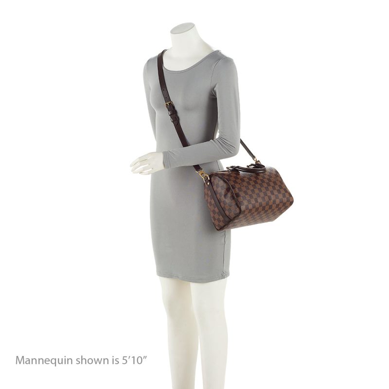 Louis Vuitton Damier Ebene Speedy Bandouliere 25 Satchel (SHF-20767) - Image 4
