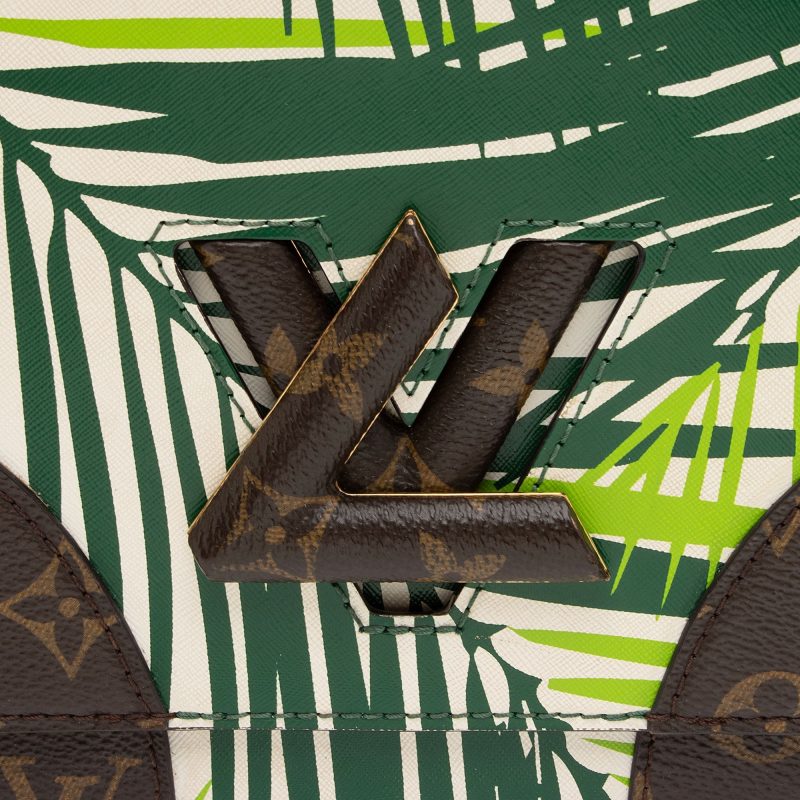Louis Vuitton Coated Canvas Palm Twist MM Shoulder Bag (SHF-JaIdPa) - Image 8