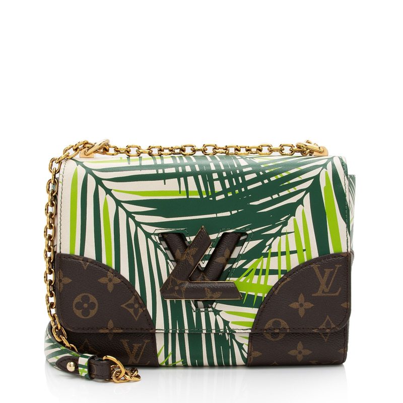 Louis Vuitton Coated Canvas Palm Twist MM Shoulder Bag (SHF-JaIdPa) - Image 20