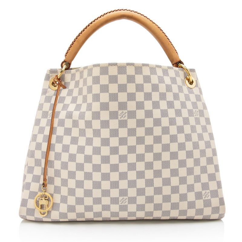 Louis Vuitton Damier Azur Artsy MM Shoulder Bag (SHF-2DoCfw) - Image 14