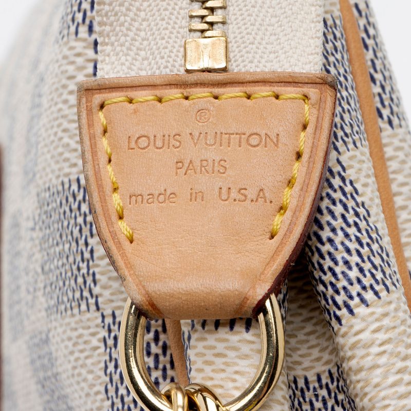Louis Vuitton Damier Azur Eva Clutch (SHF-v5xd3A) - Image 7