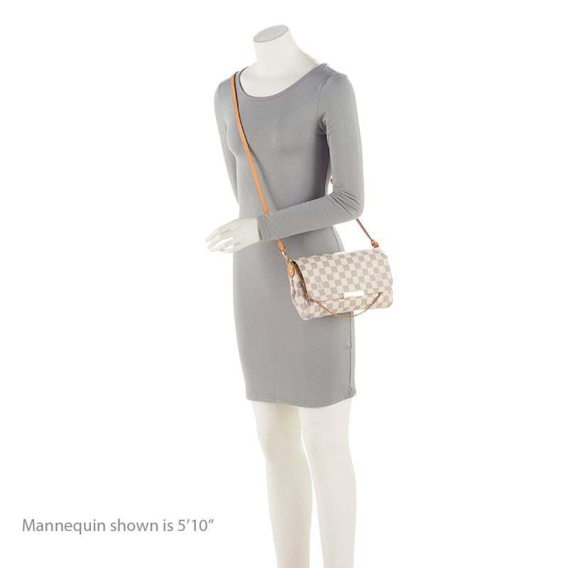 Louis Vuitton Damier Azur Favorite MM Shoulder Bag (SHF-21615) - Image 4