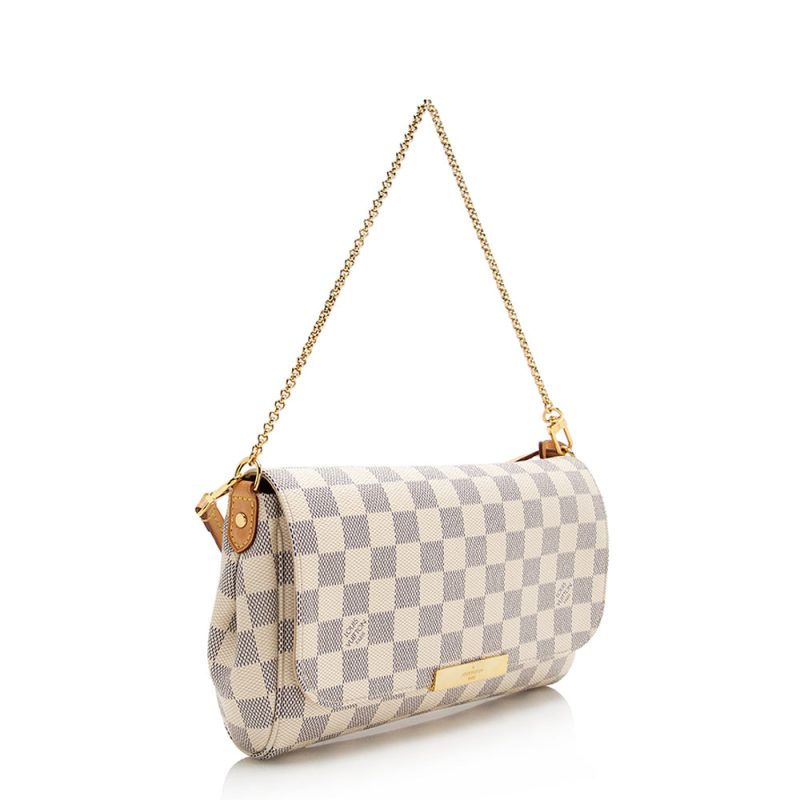 Louis Vuitton Damier Azur Favorite MM Shoulder Bag (SHF-21615)