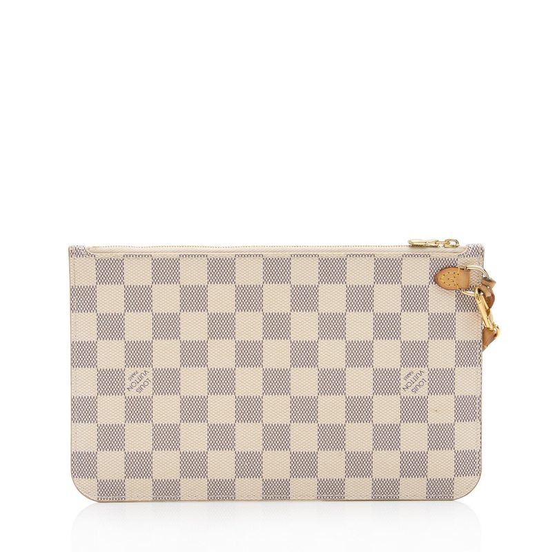 Louis Vuitton Damier Azur Neverfull MM Pochette (SHF-GlnHuq) - Image 2