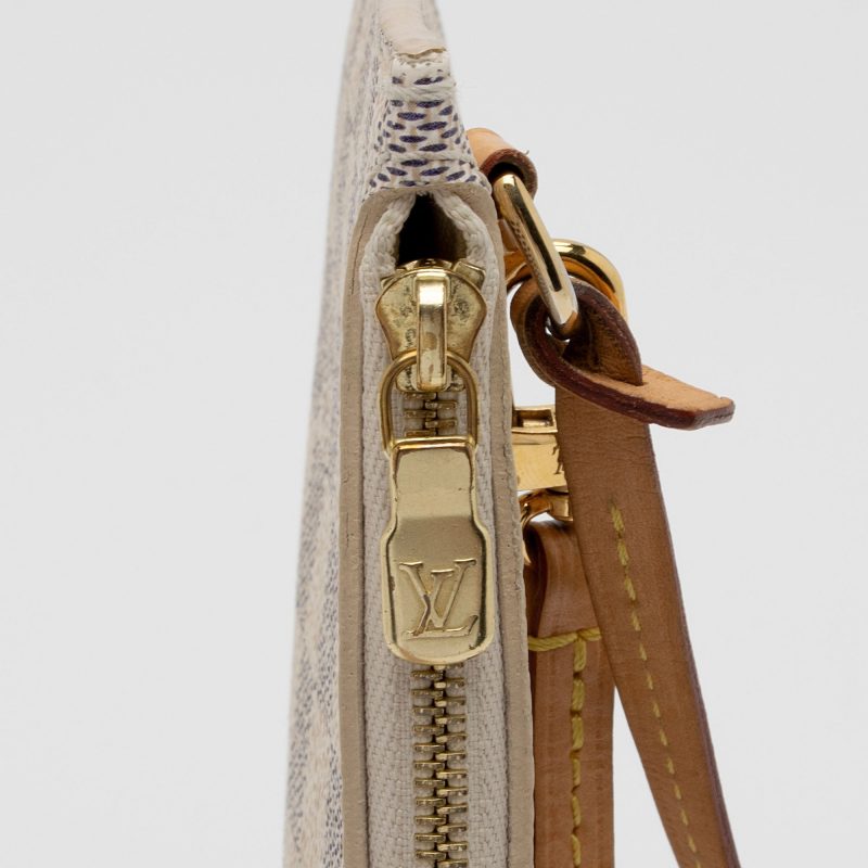 Louis Vuitton Damier Azur Neverfull MM Pochette (SHF-GlnHuq) - Image 6