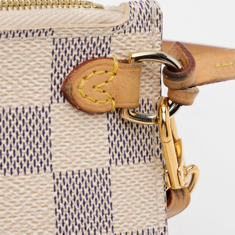 Louis Vuitton Damier Azur Neverfull MM Pochette (SHF-GlnHuq) - Image 11