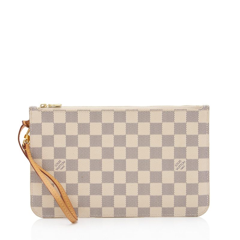 Louis Vuitton Damier Azur Neverfull MM Pochette (SHF-GlnHuq) - Image 14