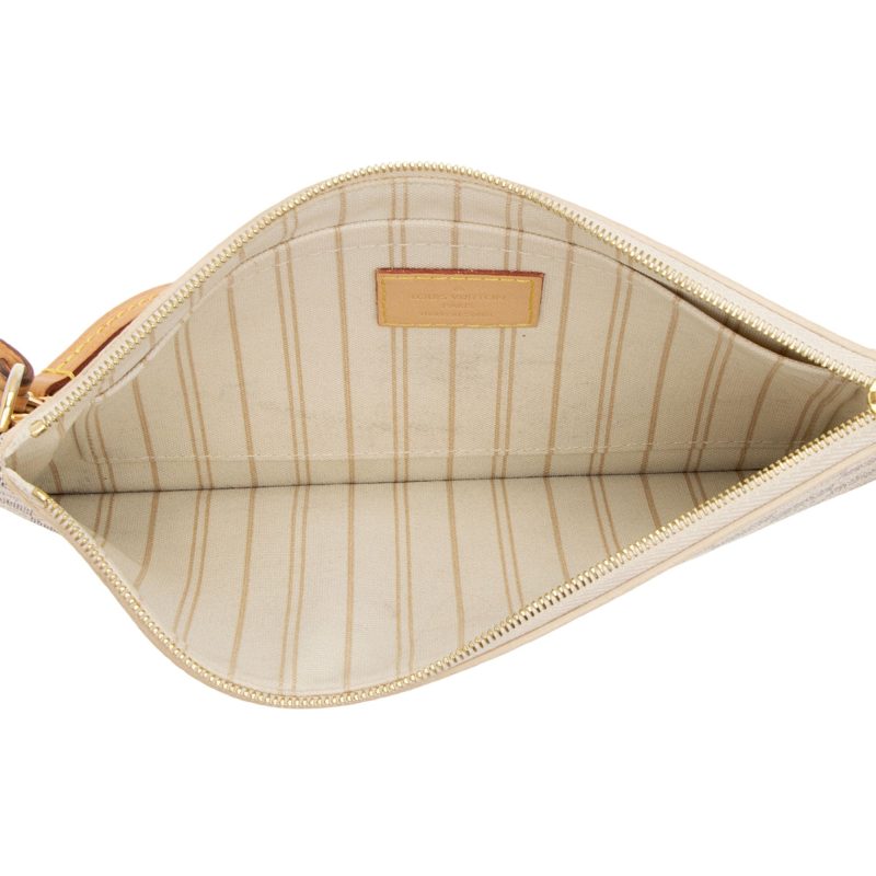 Louis Vuitton Damier Azur Neverfull MM Pochette (SHF-GlnHuq) - Image 4