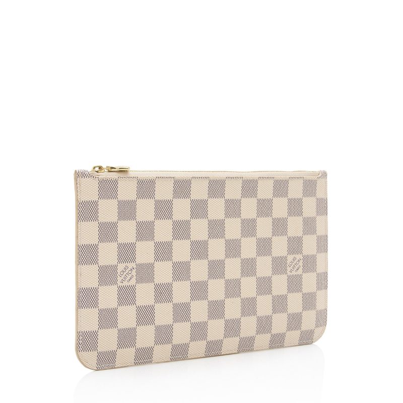 Louis Vuitton Damier Azur Neverfull MM Pochette (SHF-GlnHuq)