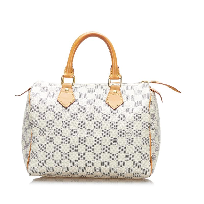 Louis Vuitton Damier Azur Speedy 25 (SHG-SqqRDb) - Image 9