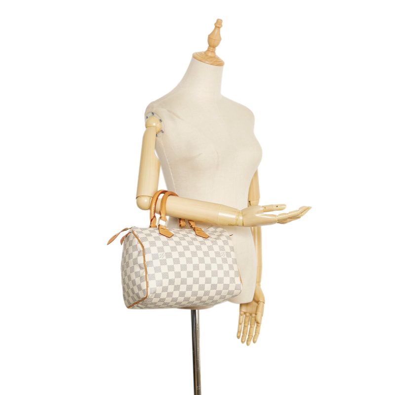 Louis Vuitton Damier Azur Speedy 25 (SHG-SqqRDb) - Image 4