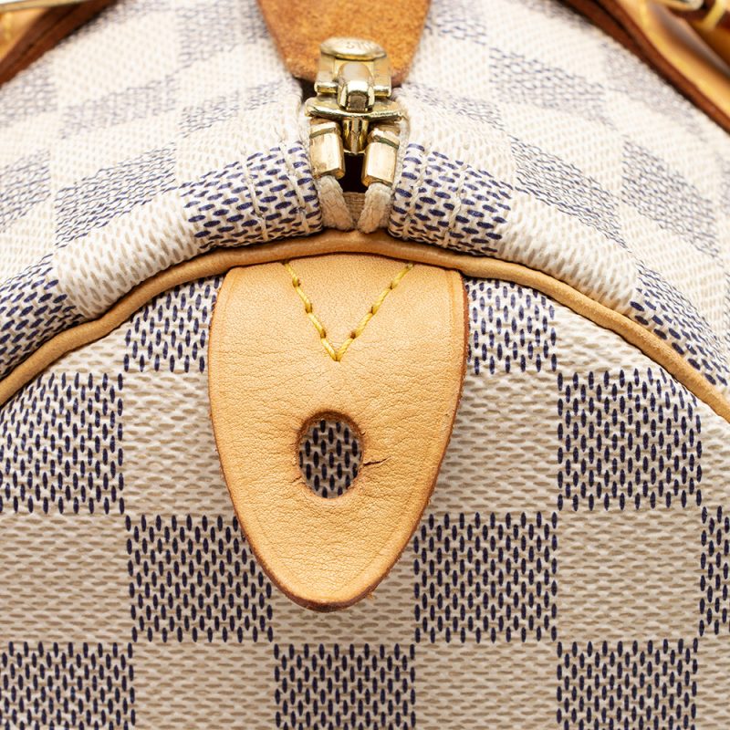 Louis Vuitton Damier Azur Speedy 30 Satchel (SHF-15538) - Image 15