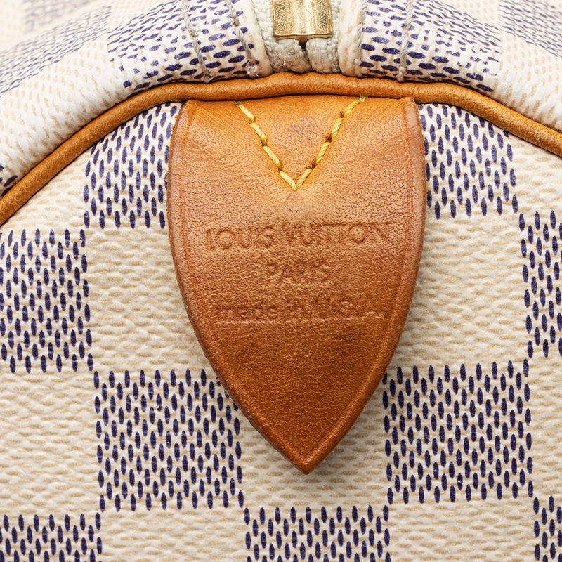 Louis Vuitton Damier Azur Speedy 30 Satchel (SHF-18643) - Image 7