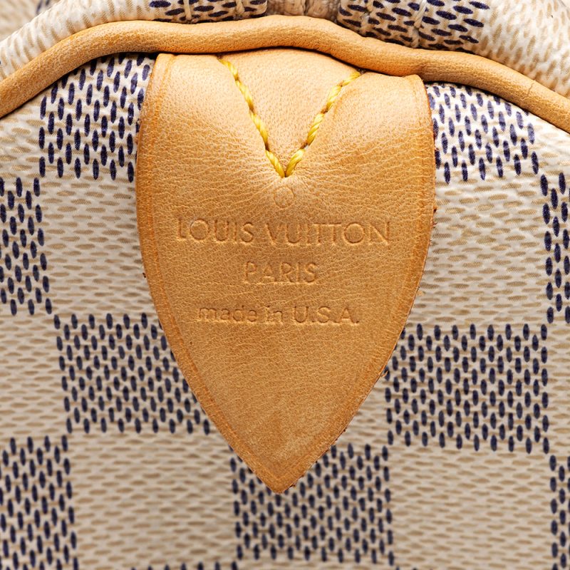 Louis Vuitton Damier Azur Speedy 30 Satchel (SHF-20907) - Image 7