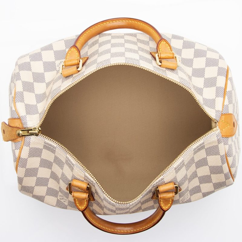 Louis Vuitton Damier Azur Speedy 30 Satchel (SHF-EJWajq) - Image 6