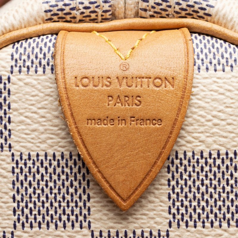 Louis Vuitton Damier Azur Speedy 30 Satchel (SHF-EJWajq) - Image 7
