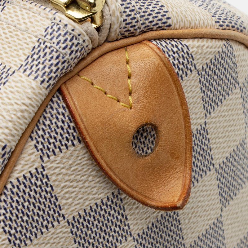 Louis Vuitton Damier Azur Speedy 30 Satchel (SHF-opJpxO) - Image 9
