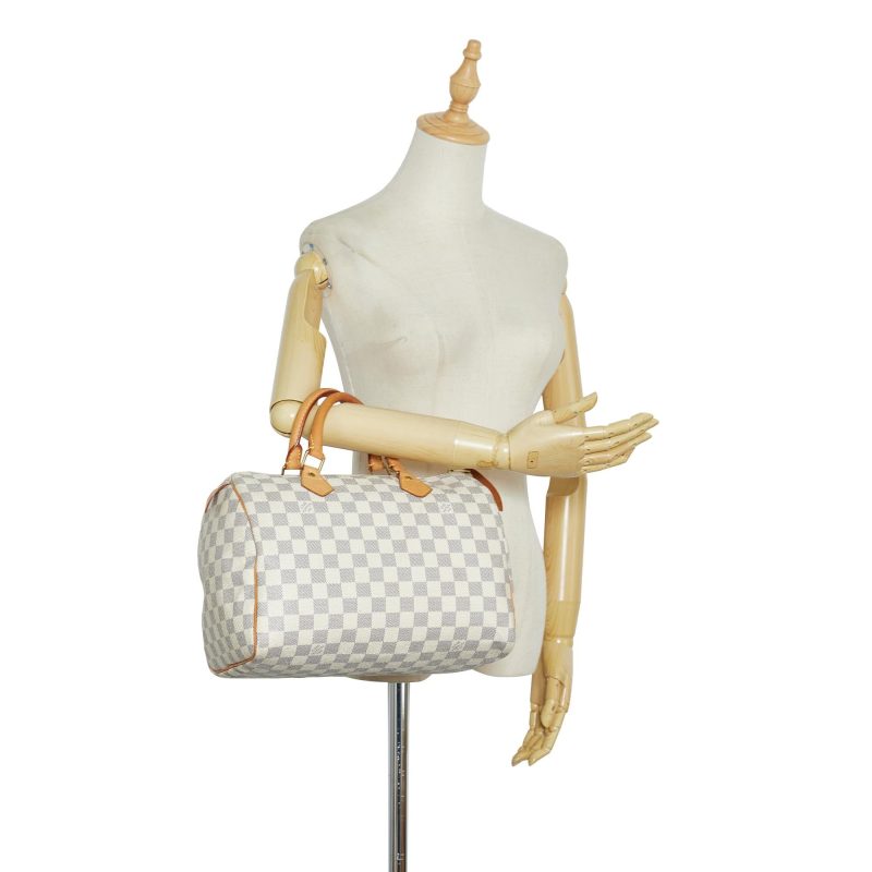 Louis Vuitton Damier Azur Speedy 30 (SHG-HUrC3l) - Image 4