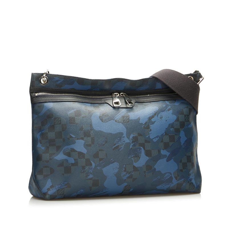 Louis Vuitton Damier Cobalt Camouflage Hunter Crossbody Bag (SHG-j3GI9C)