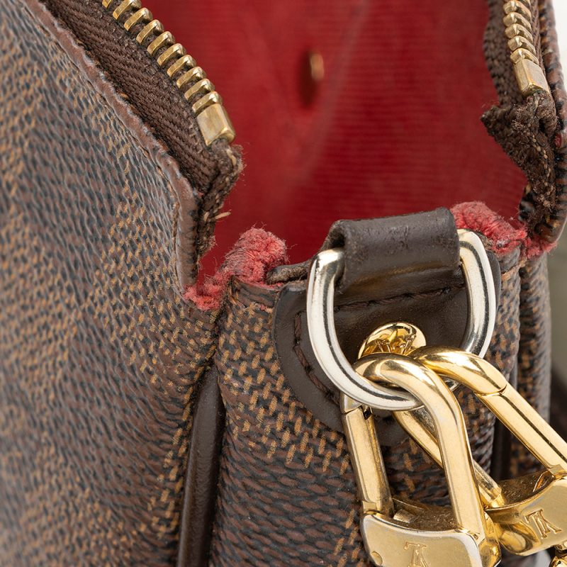 Louis Vuitton Damier Ebene Eva Clutch (SHF-20387) - Image 14