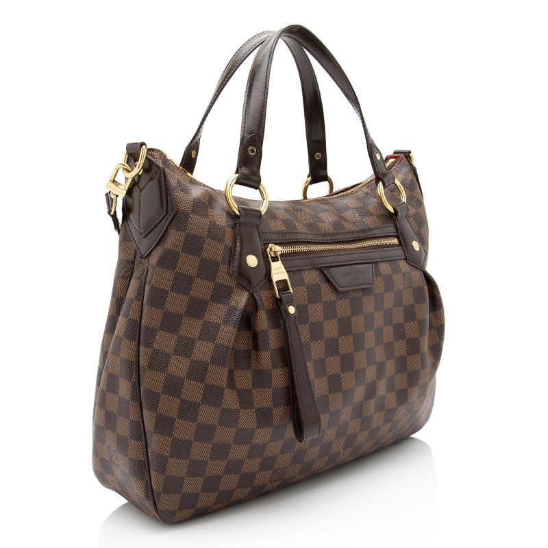 Louis Vuitton Damier Ebene Evora MM Shoulder Bag (SHF-lyS7fG)