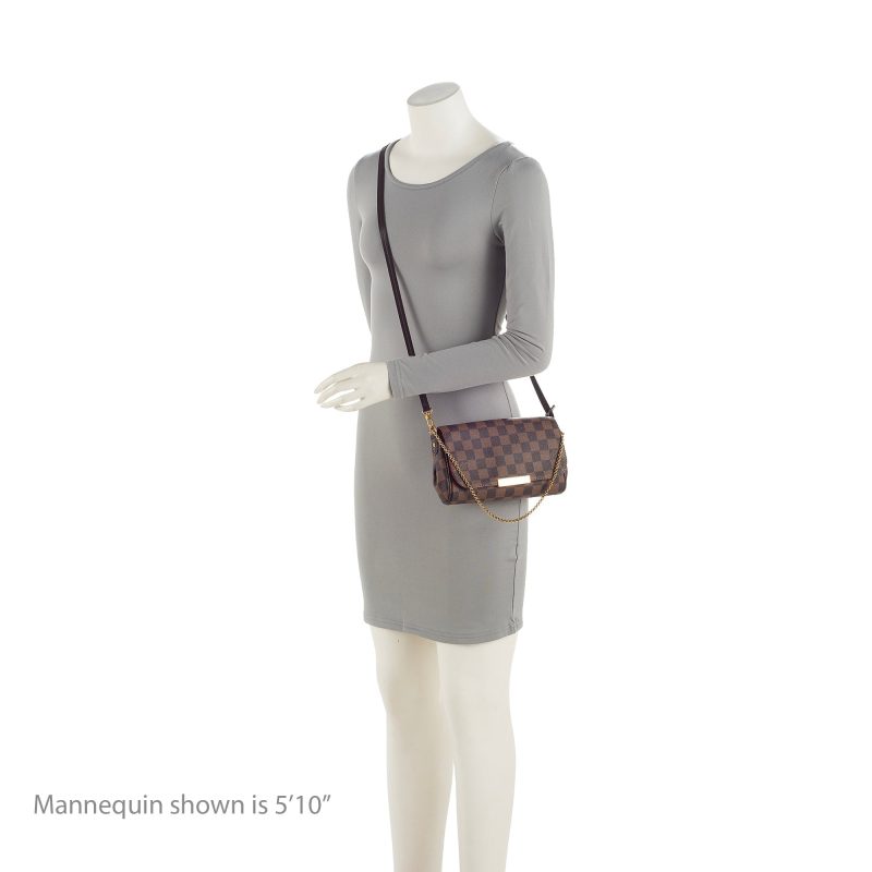 Louis Vuitton Damier Ebene Favorite PM Shoulder Bag (SHF-23449) - Image 4