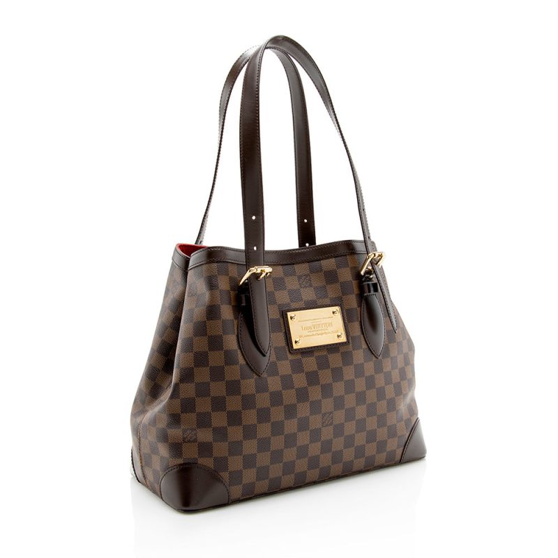Louis Vuitton Damier Ebene Hampstead MM Tote (SHF-23435)