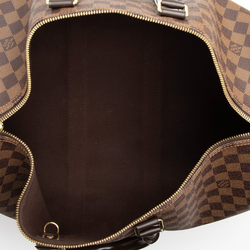 Louis Vuitton Damier Ebene Keepall Bandouliere 45 Duffel Bag (SHF-22790) - Image 6