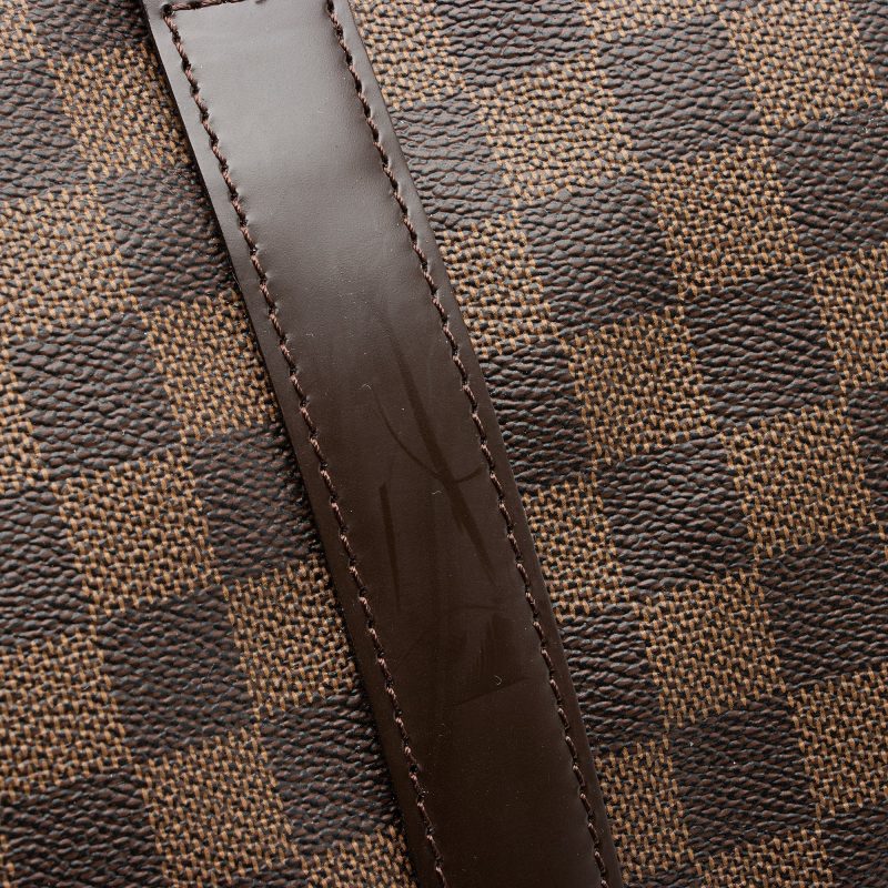 Louis Vuitton Damier Ebene Keepall Bandouliere 55 Duffle Bag (SHF-23762) - Image 8