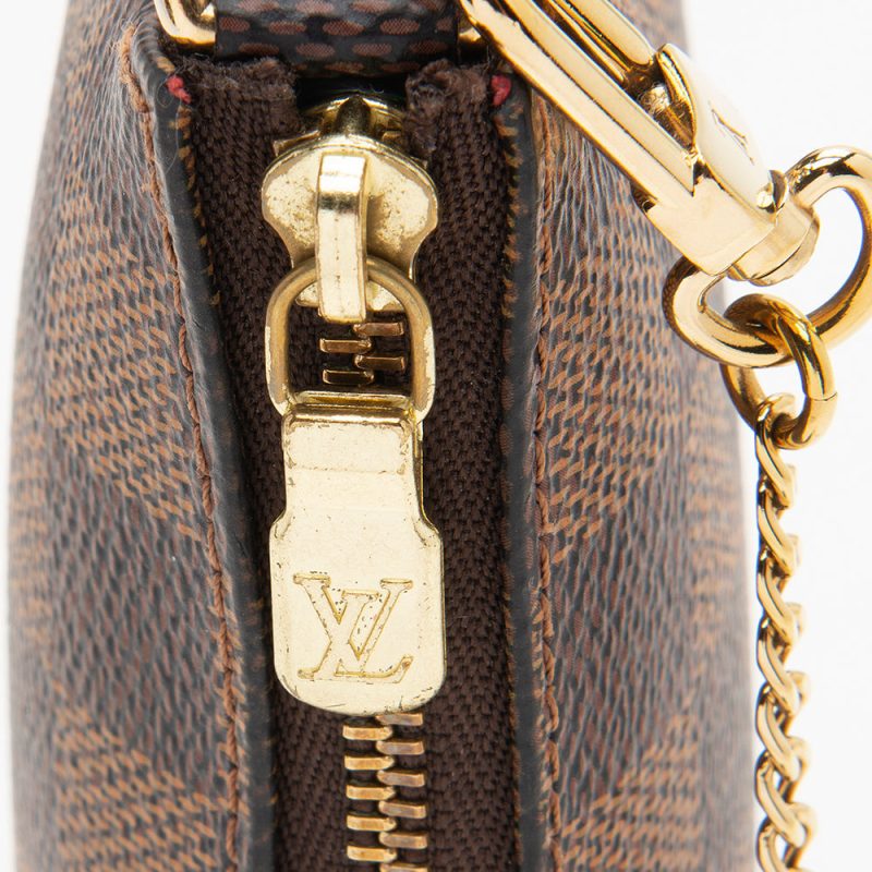Louis Vuitton Damier Ebene Mini Pochette Accessoires (SHF-12428) - Image 8